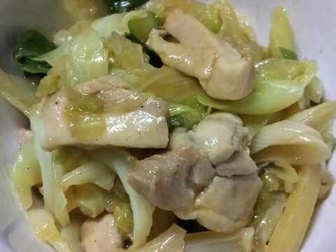 鶏肉と緑野菜のピリ辛炒め